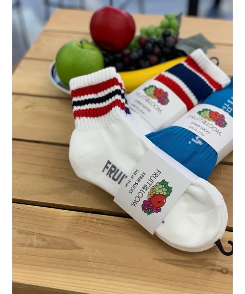 FRUIT OF THE LOOM（フルーツオブザルーム）の「クオーター丈アメリブライン３p（ソックス/靴下・メンズ・マルチ・FREE）」の3枚目の写真