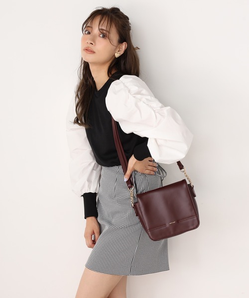 one after another NICE CLAUP(ワンアフターアナザーナイスクラップ)の「袖コンシャスリブプルオーバー(Tシャツ/カットソー・レディース・ブラック/ベージュ/オフホワイト/ホワイト×ブラック・FREE)」の16枚目の写真