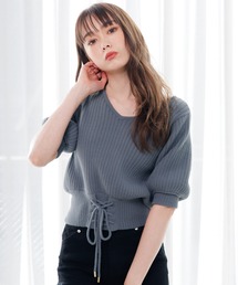 LIPSERVICE | スピンドルハーフスリーブニット(ニット/セーター)