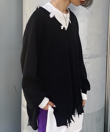 PAGEBOY | ダメージVネックプルオーバー【ニュアンスカラーニット】(ニット/セーター)