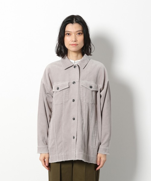 LAKOLE(ラコレ)の「コーデュロイBIGトラッカージャケット / LAKOLE(ブルゾン・レディース・ライトグレー/ブラック・SMALL/MEDIUM)」の7枚目の写真