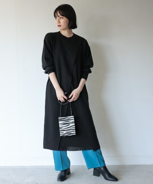 PAGEBOY（ページボーイ）の「プリーツレイヤードニットワンピース（ワンピース・レディース・オフホワイト/ブラック/ダークブラウン・FREE）」の10枚目の写真