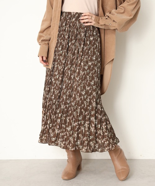 one after another NICE CLAUP（ワンアフターアナザーナイスクラップ）の「消しプリーツスカート（スカート・レディース・アイボリー/ホワイト系その他/ブラウン系その他/オレンジ・FREE）」の4枚目の写真