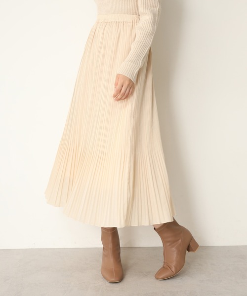 one after another NICE CLAUP（ワンアフターアナザーナイスクラップ）の「消しプリーツスカート（スカート・レディース・アイボリー/ホワイト系その他/ブラウン系その他/オレンジ・FREE）」の9枚目の写真