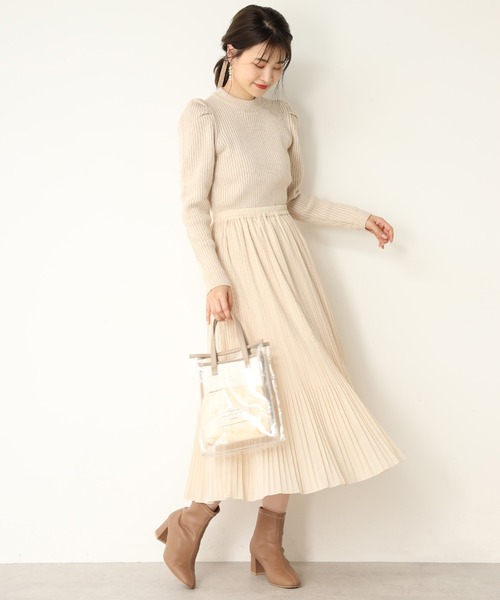 one after another NICE CLAUP（ワンアフターアナザーナイスクラップ）の「消しプリーツスカート（スカート・レディース・アイボリー/ホワイト系その他/ブラウン系その他/オレンジ・FREE）」の13枚目の写真