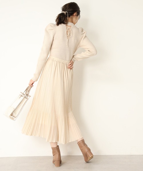 one after another NICE CLAUP（ワンアフターアナザーナイスクラップ）の「消しプリーツスカート（スカート・レディース・アイボリー/ホワイト系その他/ブラウン系その他/オレンジ・FREE）」の12枚目の写真