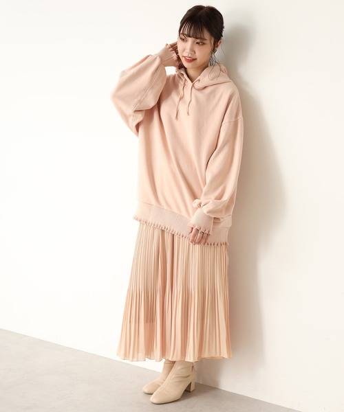 one after another NICE CLAUP（ワンアフターアナザーナイスクラップ）の「消しプリーツスカート（スカート・レディース・アイボリー/ホワイト系その他/ブラウン系その他/オレンジ・FREE）」の6枚目の写真