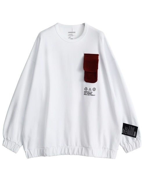 SHAREEF(シャリーフ)の「PATCH POCKET SWEAT(Tシャツ/カットソー・メンズ・ブルー系その他/ホワイト/バーガンディー/ブラック・1/3/2)」の2枚目の写真