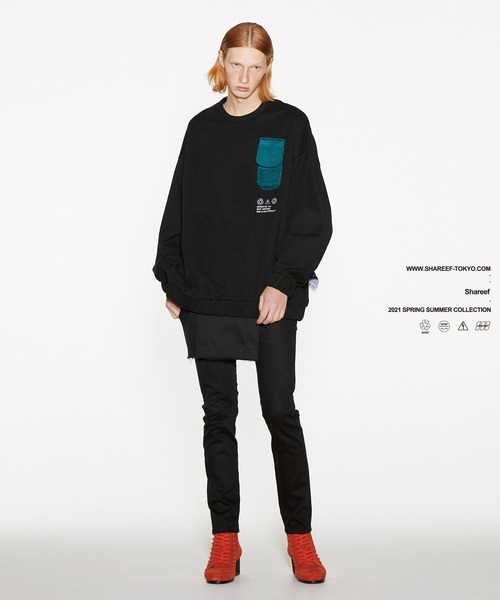 SHAREEF(シャリーフ)の「PATCH POCKET SWEAT(Tシャツ/カットソー・メンズ・ブルー系その他/ホワイト/バーガンディー/ブラック・1/3/2)」の20枚目の写真