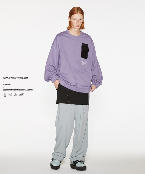SHAREEF(シャリーフ)の「PATCH POCKET SWEAT(Tシャツ/カットソー・メンズ・ブルー系その他/ホワイト/バーガンディー/ブラック・1/3/2)」の21枚目の写真