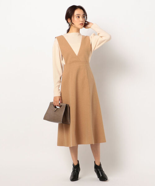 セール ワンピース Nolley S ノーリーズ のファッション ウールライクジャージ2wayスカート ワンピース