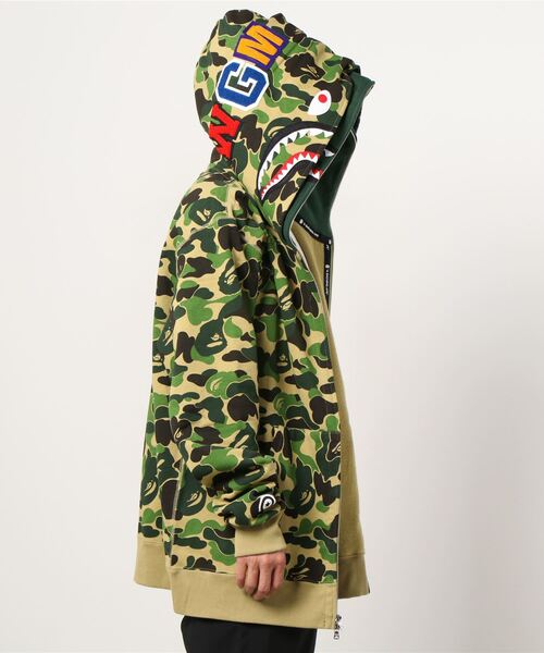 A BATHING APE / ABC Camo Shark Full Zip Double Hoodie/001ZPI201004M/カモフラ/2XL A BATHING APE（アベイシングエイプ）の「BIG ABC CAMO SHARK FULL ZIP
