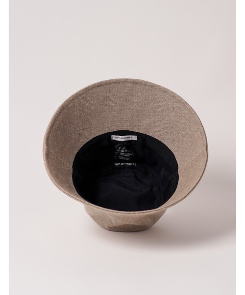 La Maison de Lyllis(メゾンドリリス)の「LINEN POTHAT リネンポットハット / La Maison de Lyllis 2221009 メゾンドリリス(ハット・レディース・ナチュラル/ブラック・57cm)」の21枚目の写真