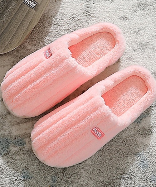 DAY CLOSET（デイ クローゼット）の「ロゴ入りあったかふわふわファーのぺたんこスリッパサンダル レディース 室内履き（ルームシューズ/スリッパ・レディース・パープル/グレー/ライトピンク/グレー系その他/ピンク・23cm/25cm/27cm/24cm/26cm）」の6枚目の写真