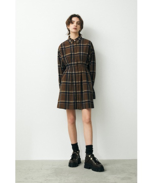 ワンピース Candy sleeve dress MOUSSY（マウジー）の「CANDY SLEEVE INDIGO MINI ドレス（ワンピース