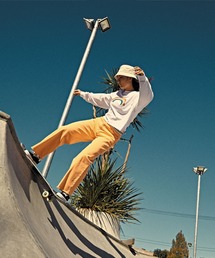 SUNNY DAY/ロキシーバックプリント長袖クロップドドロップショルダーロンT