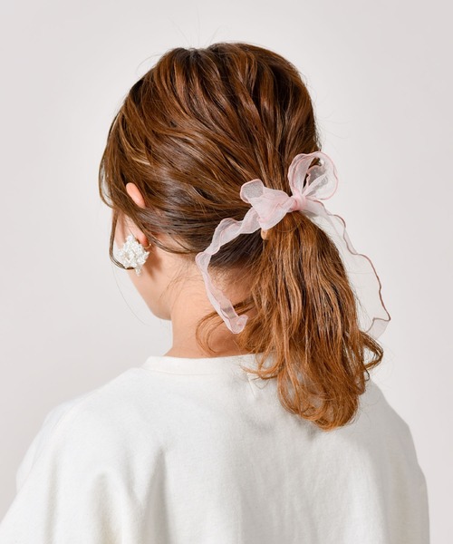 CALIFORNIA OUTFITTERS（カリフォルニア アウトフィッターズ）の「【LULKA（ルールカ）】コプチャンバンドシフォンリボンシュシュ（ヘアゴム・レディース・ホワイト/ブラック/ピンク/ブルー/グリーン・ONESIZE）」の11枚目の写真