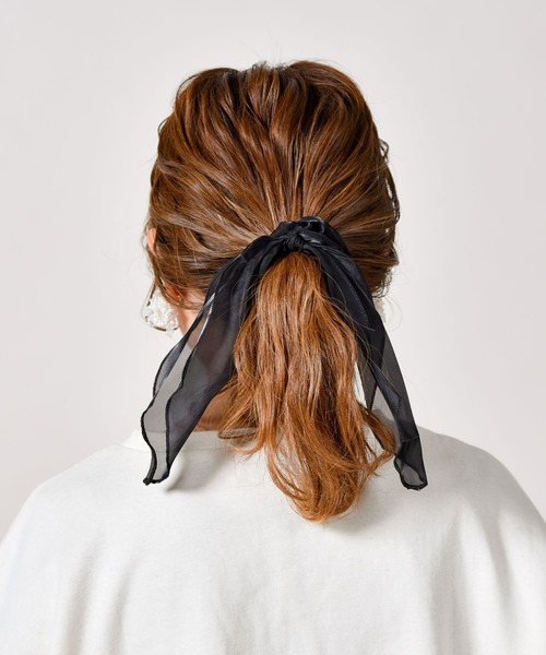 CALIFORNIA OUTFITTERS（カリフォルニア アウトフィッターズ）の「【LULKA（ルールカ）】コプチャンバンドシフォンリボンシュシュ（ヘアゴム・レディース・ホワイト/ブラック/ピンク/ブルー/グリーン・ONESIZE）」の7枚目の写真