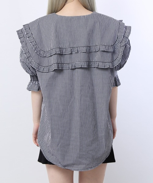 WC（ダブル シー）の「ダブルフリル半袖ブラウス（シャツ/ブラウス・レディース・ホワイト/ブラック/ベージュ/ブラック系その他・FREE）」の15枚目の写真