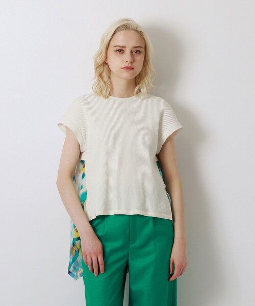 LOVELESS(ラブレス)の「マーブルコンビカットソー(Tシャツ/カットソー・レディース・オフホワイト/ネイビー・34/36)」の2枚目の写真