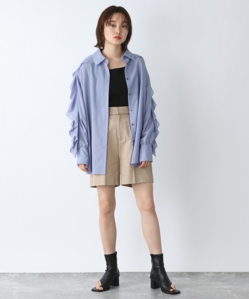 JEANASIS（ジーナシス）の「パイピングショートパンツ/942181（その他パンツ・レディース・ダークブラウン/ライトベージュ/キャメル・FREE）」の10枚目の写真