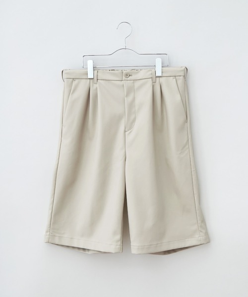 EMMA CLOTHES(エマクローズ)の「【セットアップ】シンセティックレザー オーバーサイズダブルポケットシャツ&ワイド2タックショーツ EMMA CLOTHES(セットアップ・メンズ・ブラック/グレイッシュベージュ・M/L)」の19枚目の写真