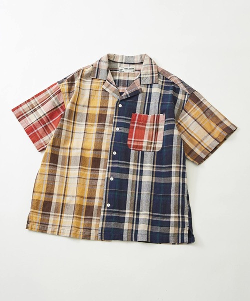 CUBE SUGAR（キューブシュガー）の「先染めチェック オープンカラーシャツ（シャツ/ブラウス・レディース・ネイビー/マルチ/ピンク/イエロー・M）」の22枚目の写真