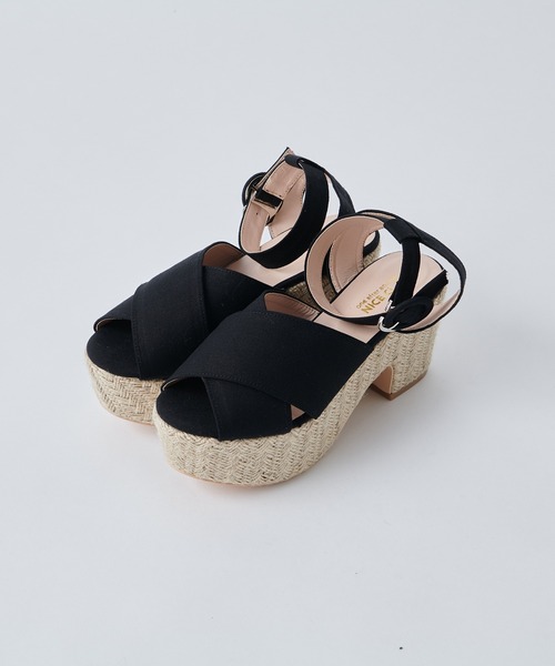 one after another NICE CLAUP(ワンアフターアナザーナイスクラップ)の「ジュートクロス サンダル(サンダル・レディース・ブラック/モカ・S/M/L/LL)」の12枚目の写真