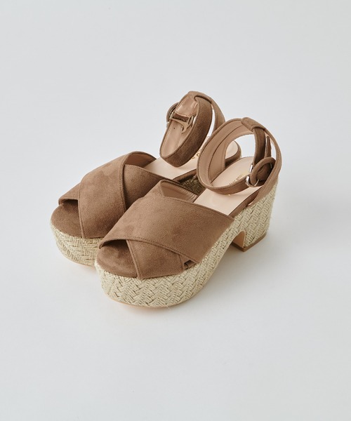 one after another NICE CLAUP(ワンアフターアナザーナイスクラップ)の「ジュートクロス サンダル(サンダル・レディース・ブラック/モカ・S/M/L/LL)」の9枚目の写真