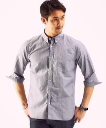 green label relaxing（グリーンレーベルリラクシング）の「OLT CSM イージーリネン ボタンダウン 7分袖 シャツ（シャツ/ブラウス・メンズ）」