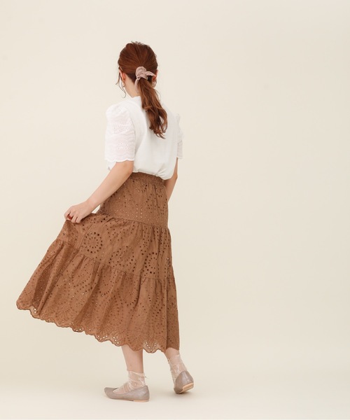 sakishimatokyo（サキシマトーキョー）の「【ZOZO限定】サキシマamp「コットンレースティアードスカート」（スカート・レディース・ホワイト/ブラック/パープル/ブラウン・FREE）」の20枚目の写真