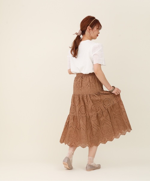 sakishimatokyo（サキシマトーキョー）の「【ZOZO限定】サキシマamp「コットンレースティアードスカート」（スカート・レディース・ホワイト/ブラック/パープル/ブラウン・FREE）」の12枚目の写真