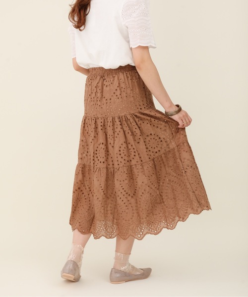 sakishimatokyo（サキシマトーキョー）の「【ZOZO限定】サキシマamp「コットンレースティアードスカート」（スカート・レディース・ホワイト/ブラック/パープル/ブラウン・FREE）」の15枚目の写真