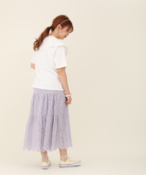 sakishimatokyo（サキシマトーキョー）の「【ZOZO限定】サキシマamp「コットンレースティアードスカート」（スカート・レディース・ホワイト/ブラック/パープル/ブラウン・FREE）」の18枚目の写真