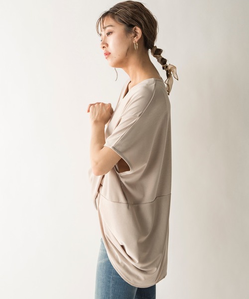 MILLION CARATS（ミリオンカラッツ）の「【STYLE4】フロントドレープカットソー（Tシャツ/カットソー・レディース・ブラック/ベージュ・FREE）」の10枚目の写真