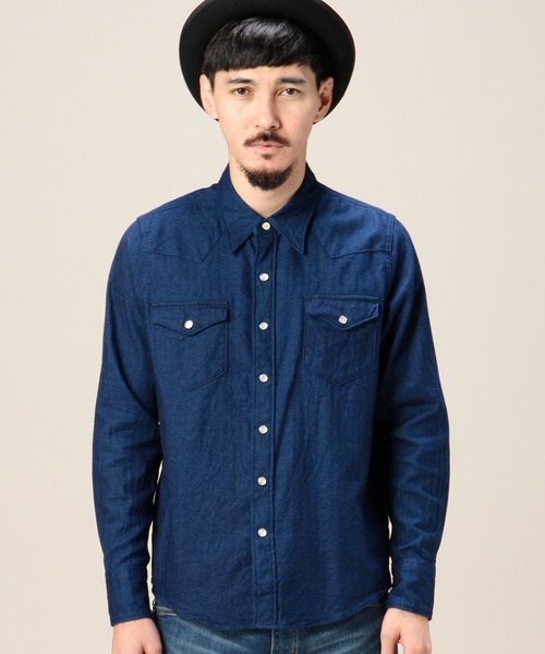 BEAUTY&YOUTH UNITED ARROWS（ビューティーアンドユースユナイテッドアローズ）の「＜SHUTTLE NOTES＞ HB/INDIGO WSTN/シャツ（シャツ/ブラウス・メンズ・ネイビー・SMALL/MEDIUM/LARGE）」の3枚目の写真