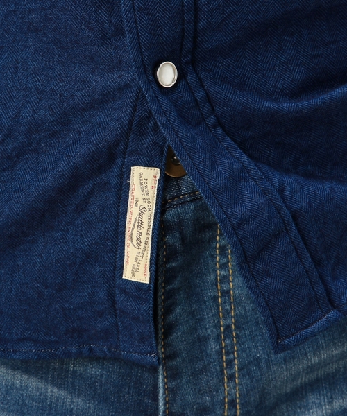 BEAUTY&YOUTH UNITED ARROWS（ビューティーアンドユースユナイテッドアローズ）の「＜SHUTTLE NOTES＞ HB/INDIGO WSTN/シャツ（シャツ/ブラウス・メンズ・ネイビー・SMALL/MEDIUM/LARGE）」の11枚目の写真