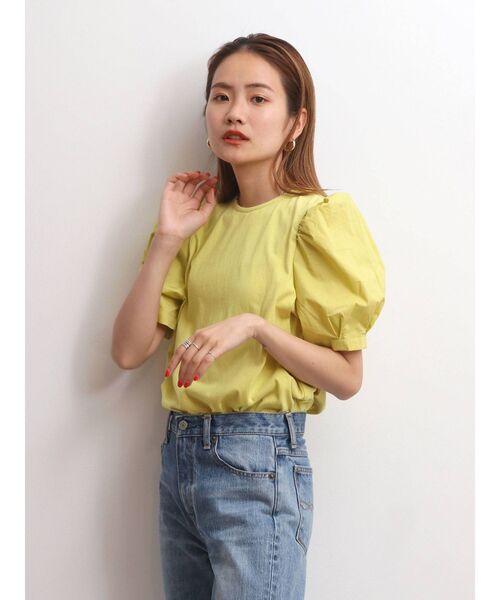 Ungrid（アングリッド）の「【WEB限定】パワショルパフスリーブTee（Tシャツ/カットソー・レディース・ブラック/オフホワイト/グリーン系その他・FREE）」の3枚目の写真