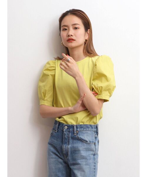 Ungrid（アングリッド）の「【WEB限定】パワショルパフスリーブTee（Tシャツ/カットソー・レディース・ブラック/オフホワイト/グリーン系その他・FREE）」の9枚目の写真