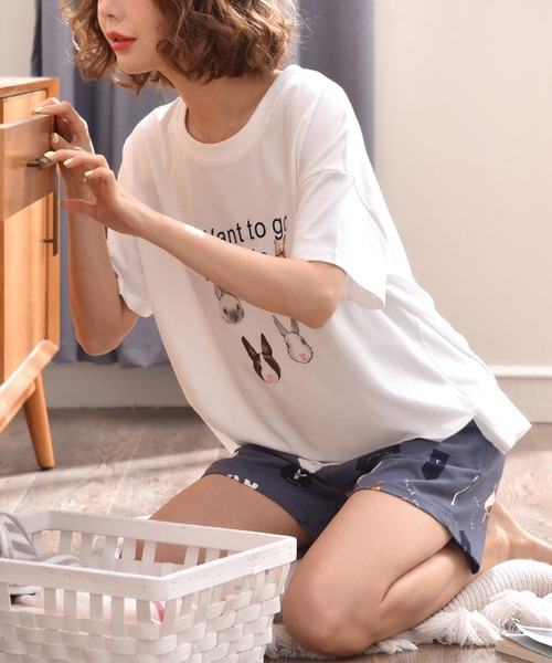 MAISON DE THERESE（メゾン ド テレーズ）の「パジャマ（ルームウェア/パジャマ・レディース・ブルー/ホワイト/C・L/XL/M）」の21枚目の写真