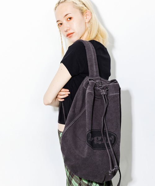 X-girl（エックスガール）の「EASY BACKPACK（バックパック/リュック・レディース・ホワイト/チャコール・ONE SIZE）」の2枚目の写真