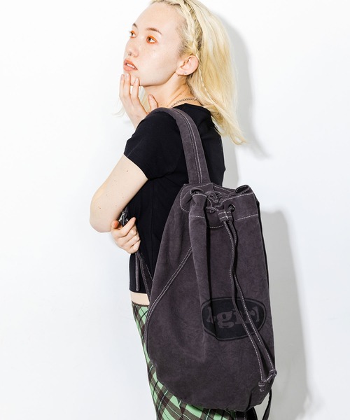 X-girl（エックスガール）の「EASY BACKPACK（バックパック/リュック・レディース・ホワイト/チャコール・ONE SIZE）」の12枚目の写真