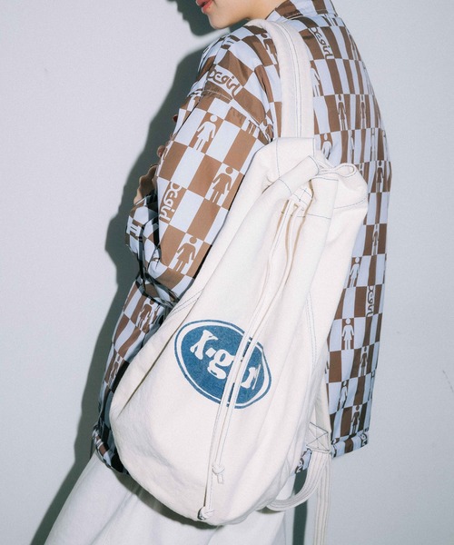 X-girl（エックスガール）の「EASY BACKPACK（バックパック/リュック・レディース・ホワイト/チャコール・ONE SIZE）」の10枚目の写真