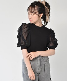 ems excite | 袖パワショルリブカットソー(Tシャツ/カットソー)