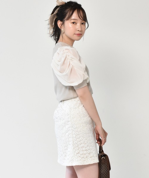 ems excite（エムズエキサイト）の「袖パワショルリブカットソー（Tシャツ/カットソー・レディース・アイボリー/ブルー/ブラック/グリーン/ライトグレー・FREE）」の22枚目の写真