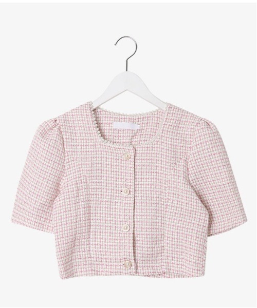 SONA（ソナ）の「SONYUNARA 真珠ボタンツイードカーディガン（カーディガン/ボレロ・レディース・ベージュ/スカイブルー/ピンク・FREE）」の17枚目の写真