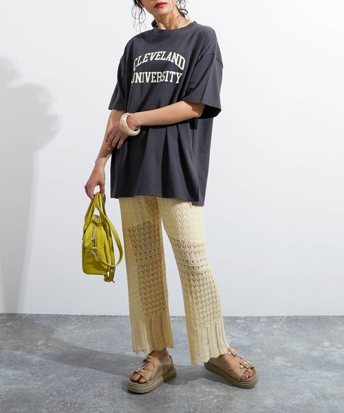 パンツ その他パンツ Lalalalaborn クロシェ編み透かしニットパンツ その他パンツ Lala Born ララボーン のファッション