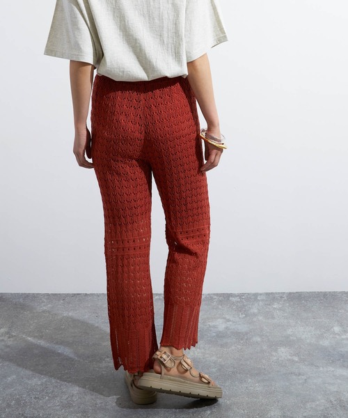 パンツ その他パンツ Lalalalaborn クロシェ編み透かしニットパンツ その他パンツ Lala Born ララボーン のファッション