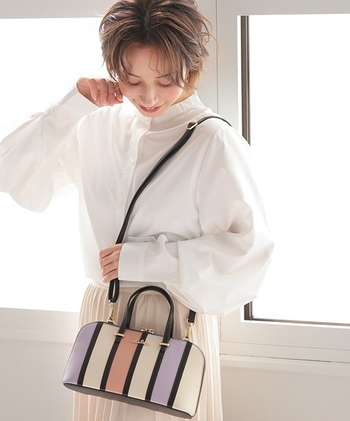 Clelia（クレリア）の「2wayマルチカラーミニハンドバッグ（ハンドバッグ・レディース・ラベンダー/ブラウン系その他/パープル系その他/ピンク系その他・ONE SIZE）」の4枚目の写真