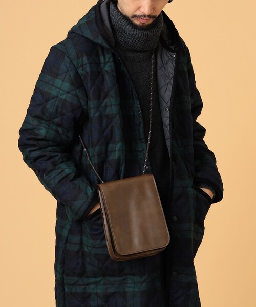 BEAMS LIGHTS（ビームスライツ）の「BEAMS LIGHTS / マイクロファイバー ロープサコッシュ（ショルダーバッグ・メンズ・ブラウン系その他2/ブラック/ブラウン・ONE SIZE）」の8枚目の写真